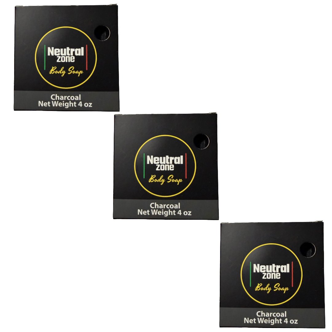 Neutral Zone Soap Bar  - Charcoal - 3 Bars image