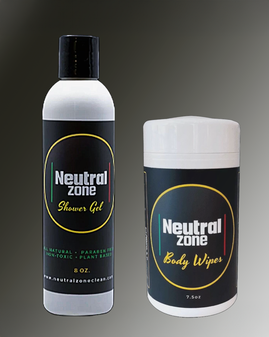 Neutral Zone Clean Lemon Tea Tree Shower Gel + 50ct Wipes Combo (8oz or 16oz) image 0