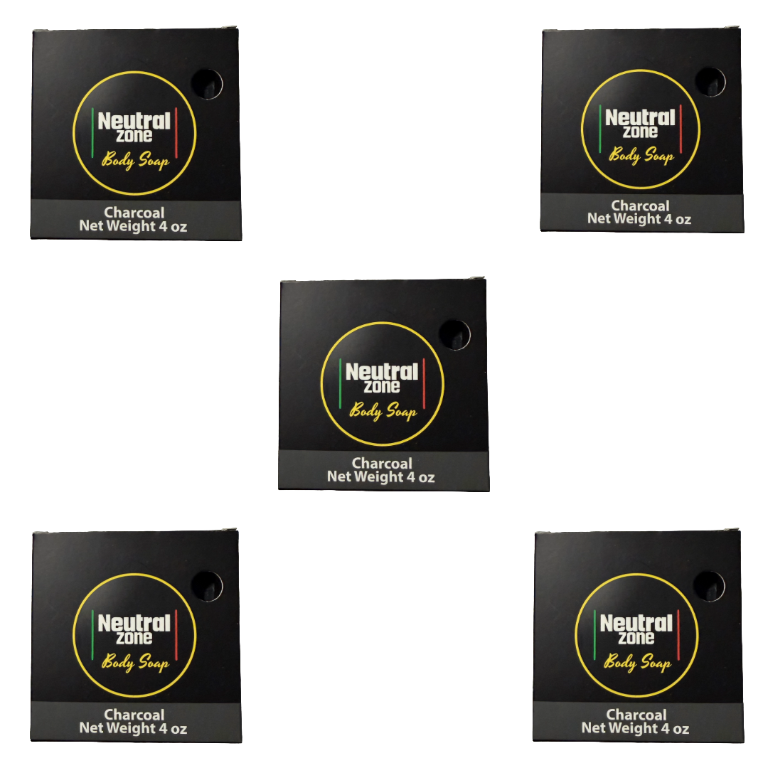 Neutral Zone Soap Bar  - Charcoal - 5 Bars image