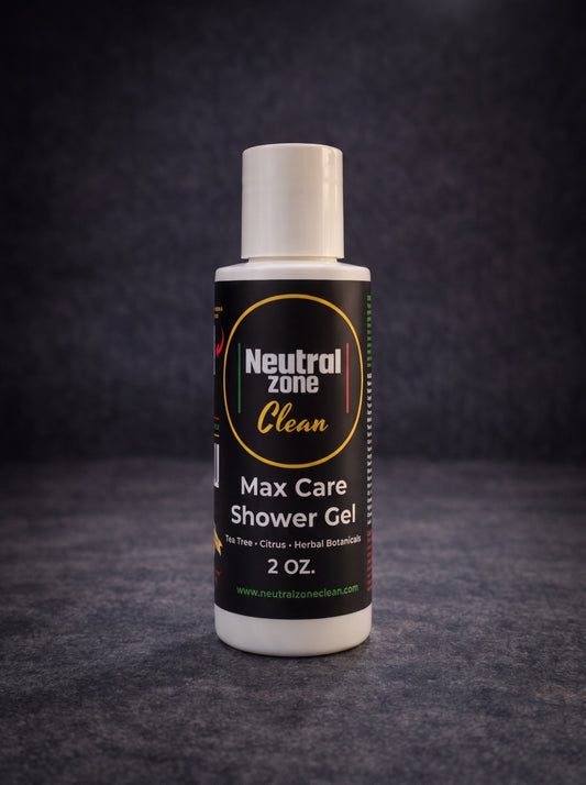 Neutral Zone Clean Max Care Shower Gel 2 oz travel size — gym bag and tournament shower gel