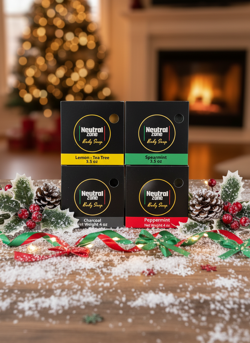 Neutral Zone Clean 4-Pack Soap Bundle (Lemon Tea Tree • Spearmint • Peppermint • Charcoal)